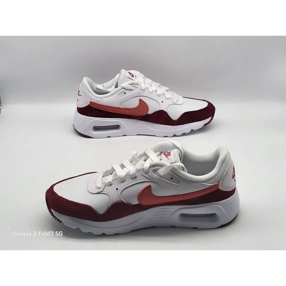 Nike Air Max SC Womens Size 6 White Black Red Athletic Shoes FJ3242 100‎